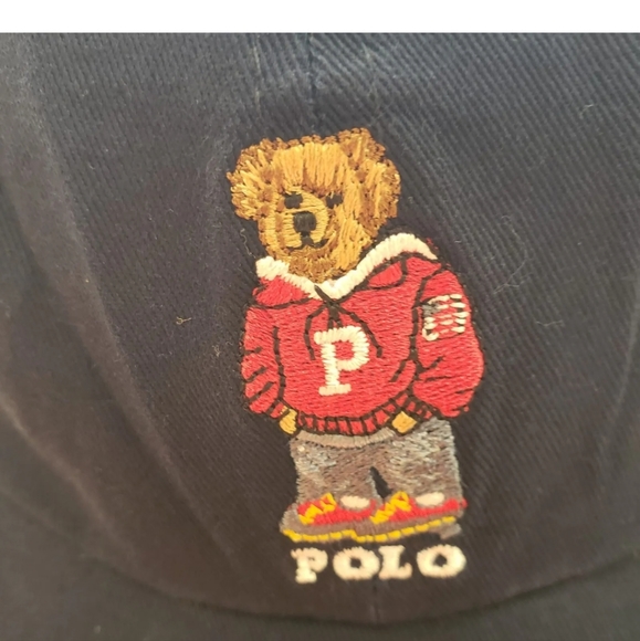 POLO RALPH LAUREN LIMITED VARSITY POLO BEAR 🐻 LOGO NAVY CAP HAT OSFA $49 NWT - Picture 9 of 9